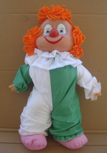 Payaso Peluche Rie Llora Alto 37cm Vintage Retro No Jugado 1