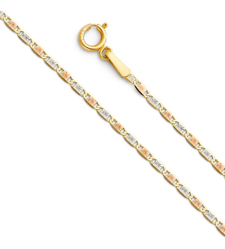 Pulsera Valentino De Oro Italiano 10k, Calibre 1.4mm, 18 Cm