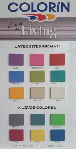 Colorin Living Pintura Latex Interior Colores X 4 Litros