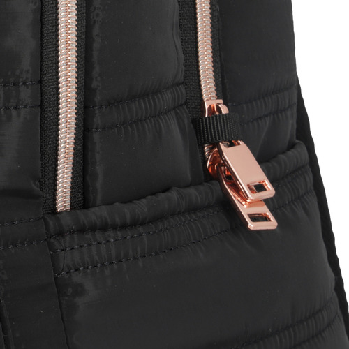 Mochila Espalda Xtrem Cierres Rosa Notebook 35l Color Negro Diseño De La Tela Cierres Rosados