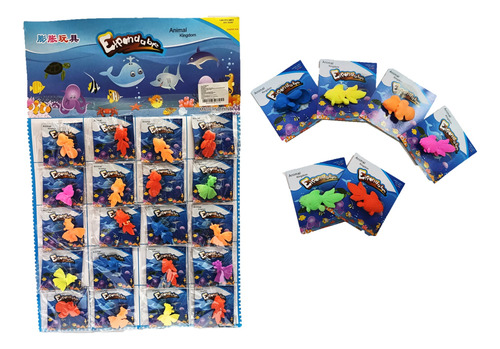 20 Crecencios Pez Betta Crece Agua Juguete Piñata Regalo Cum