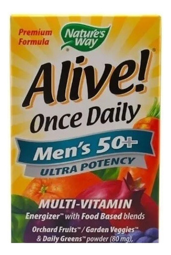 Multivitaminico Para Hombre + 50 Años 60 Tabs - Envio Gratis