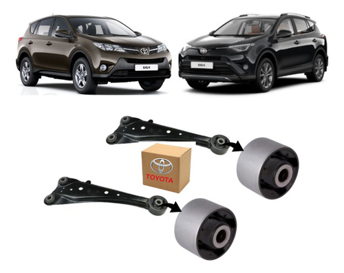 2 Buchas Maior Braço Facão Traseiro Rav4 2013 2014 2015 2016