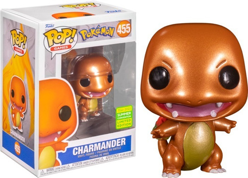 Funko Pop Pokémon: Charmander 455 2022 Summer Con Sticker Or