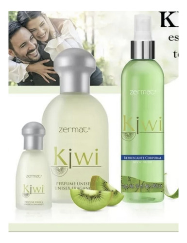 Set Fragancia Y Loción Refrescante Kiwi Zermat Unisex