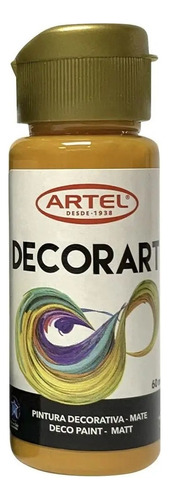 Frasco Pintura Decorart 60ml Artel - Los Colores Color Amarillo Ocre 73