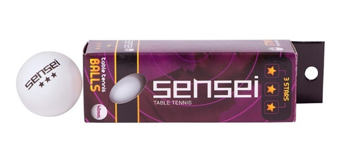 Pelotas De Ping Pong Sensei 3 Estrellas 3 Unidades