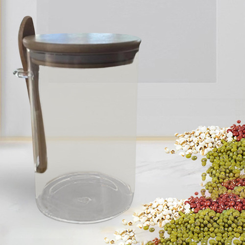 Recipientes De Vidrio Con Cuchara Suministros De Grande