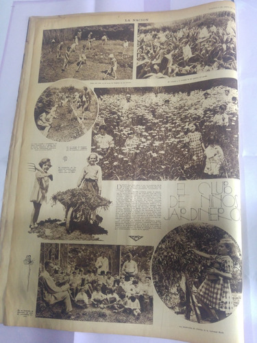 Sln La Nacion Club De Niños Jardineros Enero 1935 