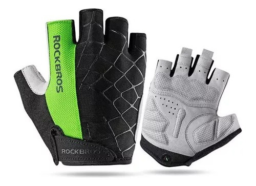 Guantes Ciclismo Bicicleta Ruta Mtb Gel Rockbros Medio Dedo