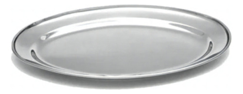 Bandeja Travessa Saladeira Oval Rasa 45cm Em Aço Inox Kehome