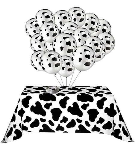 Kit De Decoración De Mantel De Vaca, Diseño De Vaca Con E.