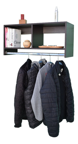 Closet Armable Hogare Guardaropa Flotante Color Chocolate