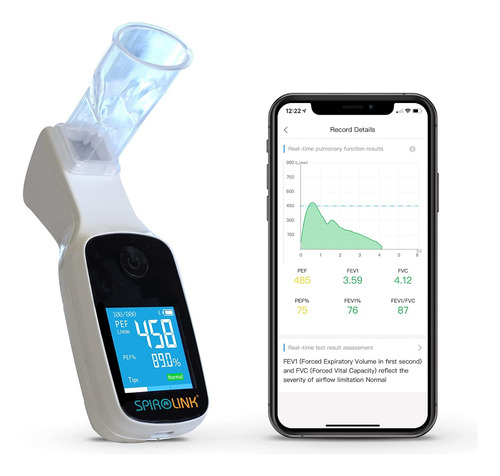 Espirometro Pulmonar Con Bluetooth Home Breath Fda Incl Iva 