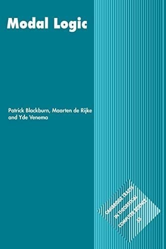 Libro: Modal Logic (cambridge Tracts In Theoretical Computer