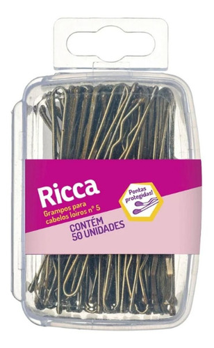 Grampo Para Cabelos Loiros Nº 5 Ricca 