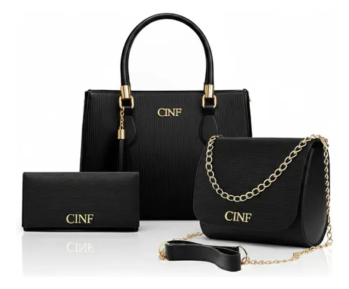 Amores Materialistas: não se engane 11 Kit Com 3 Peças Bolsas Feminina Transversal Média Tira Colo Carte...