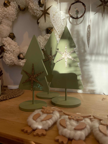 Adorno Navidad - Pinito Madera Mediano