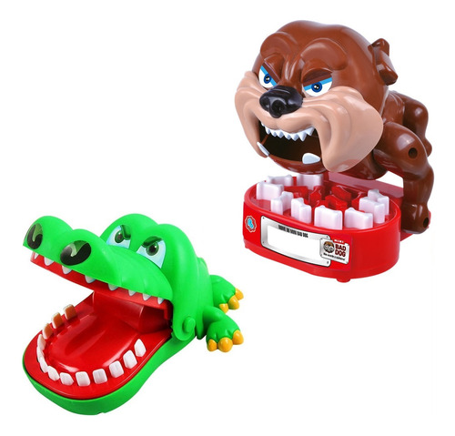 Jogo Infantil Mini Bad Dog + Crocodilo Dentista Morde O Dedo