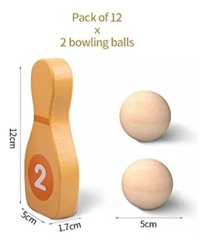 Juguete Palitroque De Madera Didactico Bowling Montessori