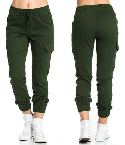 Pantalón Jogger Dama Tipo Cargo Moda Herramientas Y Ocio