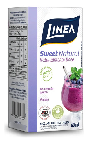 Adoçante Líquido Sweet Natural 60ml - Linea