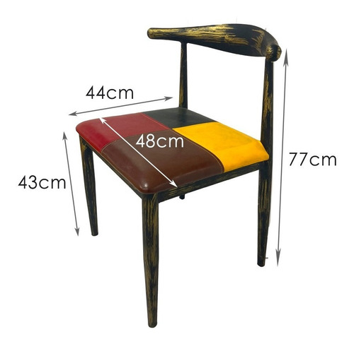 Juego De Comedor Cuadrado De Vidrio Con 6 Sillas Patchwork