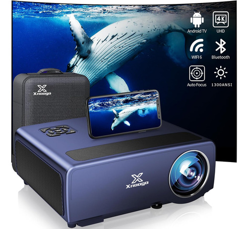 Proyector Xnoogo, Native 1080p 5g Wifi Bluetooth 1000 Ansi