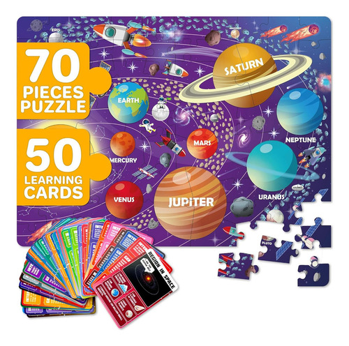 Puzzle Espacial Quokka 70 Pzs Para Niños 4-6 Años