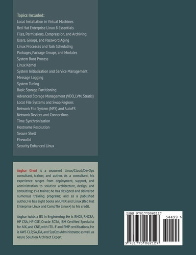 Rhcsa Red Hat Enterprise Linux 8: Training And Exam Preparation Guide (ex200), First Edition, De Asghar Ghori. Editorial Endeavor Technologies En Inglés