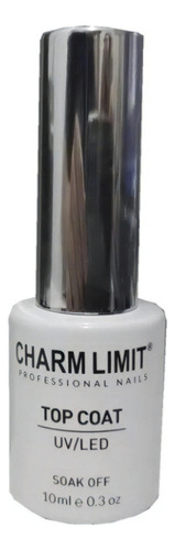 Top Coat Charm Limit Aprobado Por Anmat/ Uv Led 10 Ml Color Transparente