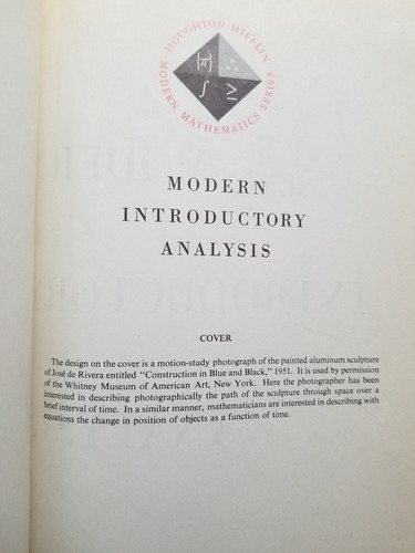 A6 Modern Introductory Analysis Dolciani Beckenbach (Usado)