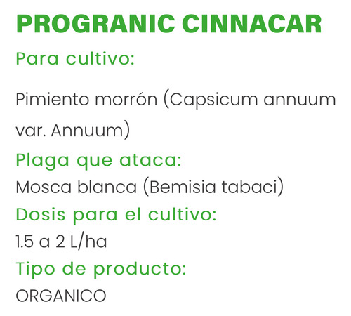 Cinnacar Insecticida Orgánico Extracto De Canela 1 Litro
