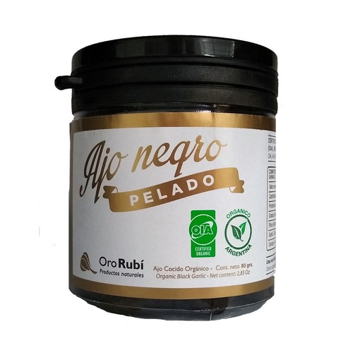 Ajo Negro Oro Rubi Pelado X 80 Gr(equivale A 2 Cabezas Gdes)