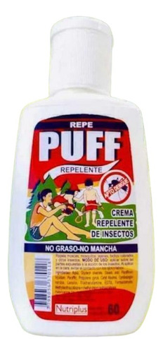 Puff Crema Repelente De Insectos No Graso Apto Dengue 60cc