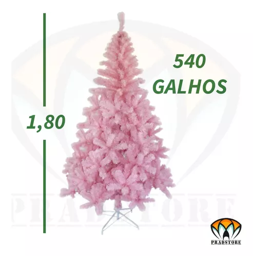 Árvore de Natal Rosa Claro - 1,80m