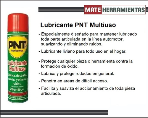 Imagen 2 de 7 de Lubricante Pnt Aerosol Multiuso 440 Cc 780322