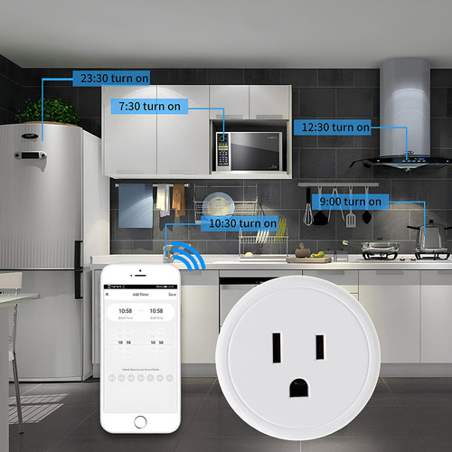 Enchufe Inteligente Wifi Smart Plug Alexa Home Socket Color Blanco