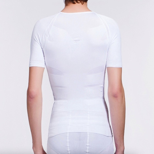 Imagen 7 de 9 de Camiseta Fuerte Compresión Pecho Abdomen Con Manga Srápido