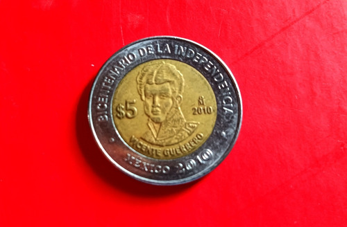 Moneda Bicentenario Vicente Guerrero 