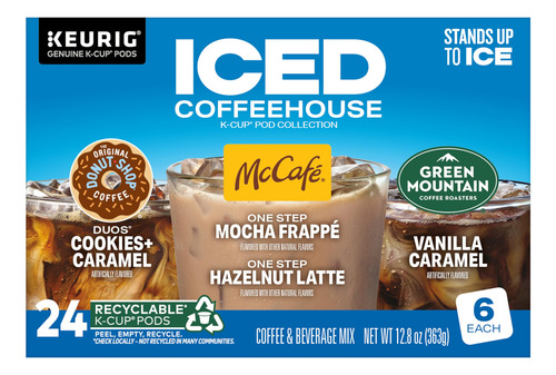 Paquete Variado De Cápsulas Keurig K-cup De Café Helado, 24