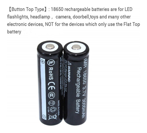 Imagen 2 de 9 de Batería Pila 18650 Recargable Litio Ion 3000 Mah Reales