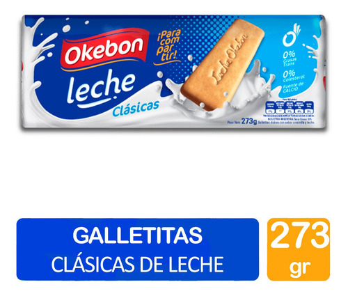 Galletitas Leche Okebon 273g Clasicas Dulces Merienda