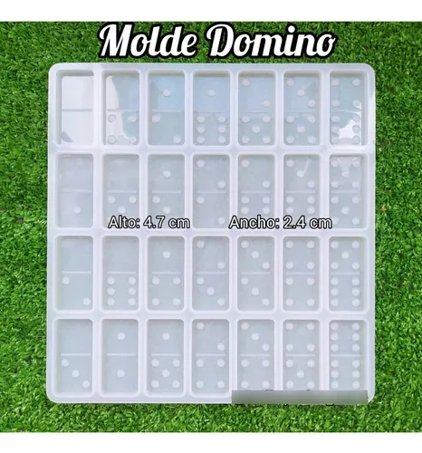 Juego de 2 moldes Dominos para resina de resina, molde de dominó