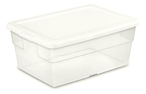 Caja Almacenamiento Tapa Abatible, 12 Unidades,