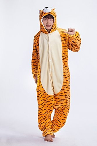 Pijama De Una Pieza De Tigre Adulto Kigurumi Con Capucha Mon