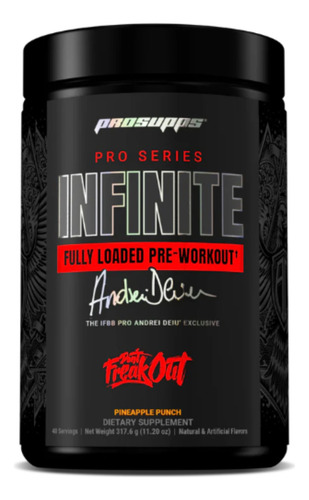 Prosupps Pro Series Infinite Pre Workout 40 Servicios Sabor Ponche De Piña