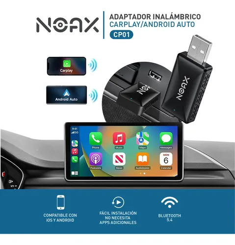 Adaptador Inalambrico Noax Android Auto Carplay Para Autos C