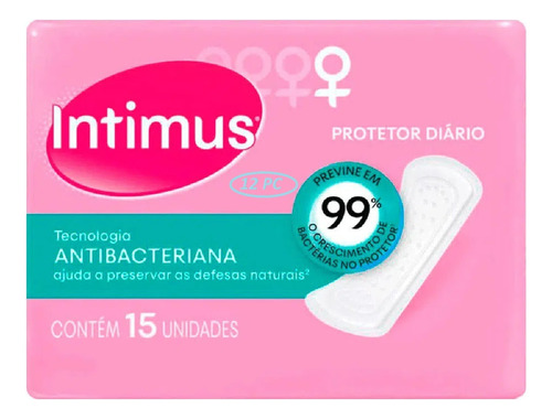 12 Pc Protetor Diário Tecnologia Antibacterian  Intimus 