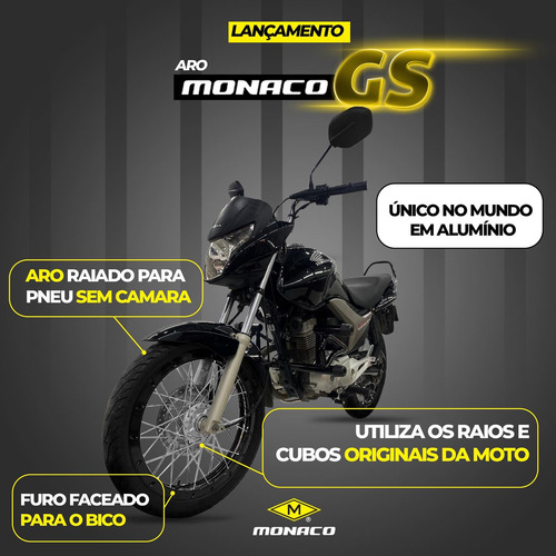 Jogo De Aros Mônaco Gs Pop 100 17x60 1.85d 14x60 1.85t